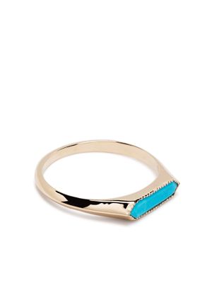 Metier by Tom Foolery 14kt yellow gold Astra Hexa turquoise ring