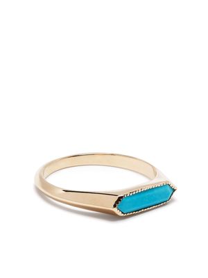 Metier by Tom Foolery 14kt yellow gold turquoise ring
