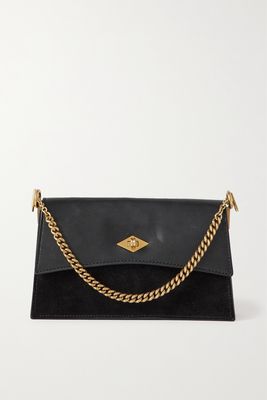 Métier - Roma Mini Leather And Suede Shoulder Bag - Black