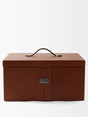 Métier - Travel Leather Desk Set - Mens - Brown