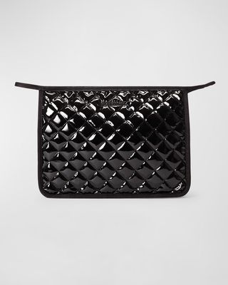 Metro Quilted Patent Clutch Bag