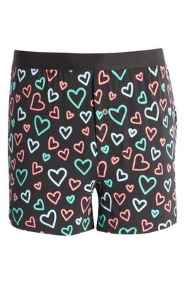 MeUndies Knit Boxers in Electric Hearts