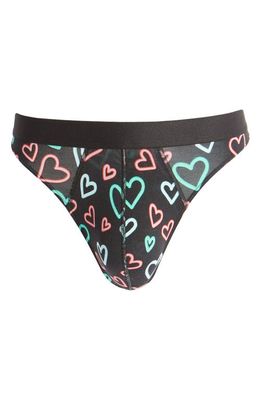 MeUndies Thong in Electric Hearts