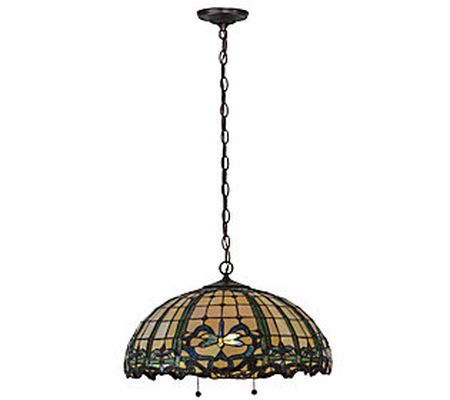 Meyda Tiffany-Style 20"W Dragonfly Trellis Pend ant Lamp