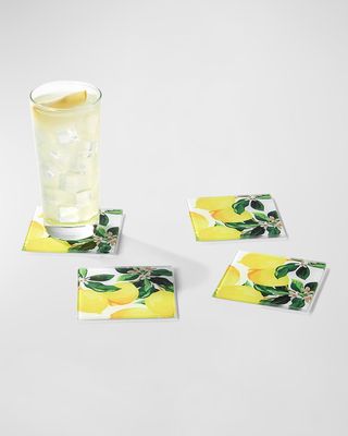 Meyer Lemons Glass Coasters, Set of 4