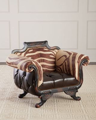 Meyer Tufted Leather & Hair on Hide Chair