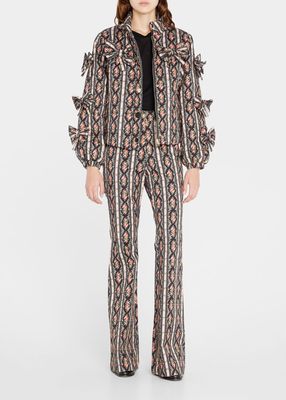 Meyerson High-Rise Floral Flared Pants