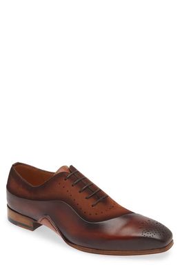 Mezlan Affari Cap Toe Wholecut Shoe in Cognac Rust/Sport 