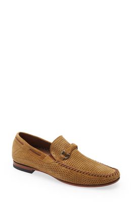 Mezlan Marcello Perforated Bit Loafer in Camel
