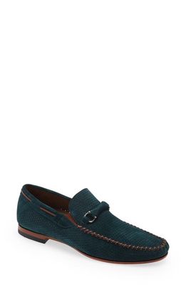 Mezlan Marcello Perforated Bit Loafer in Green