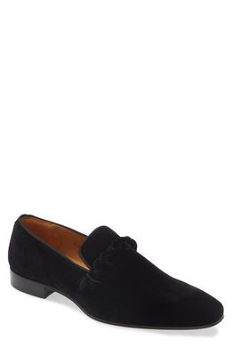 Mezlan Prima Velvet Suede Slip-On Loafer in Black 