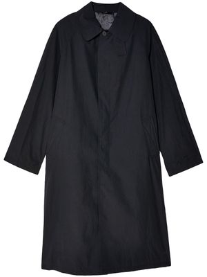 mfpen Installation rounded-collar raincoat - Black