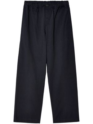 mfpen pinstriped straight-leg trousers - Black