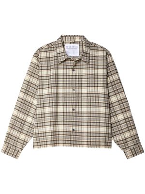 mfpen Priority checked flannel shirt - Neutrals