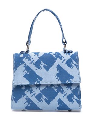 Mi Mi Sol abstract-pattern print shoulder bag - Blue