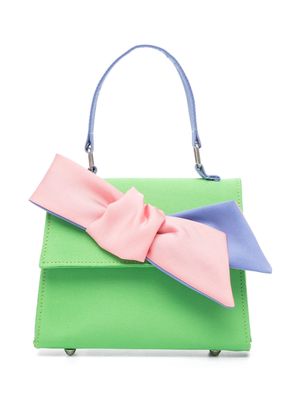 Mi Mi Sol bow-detail flap bag - Green