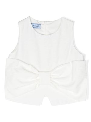 Mi Mi Sol bow-detail sleeveless blouse - Neutrals