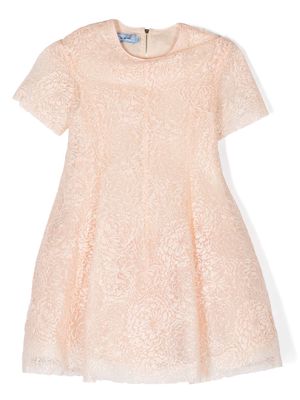 Mi Mi Sol brocade short-sleeve dress - Pink