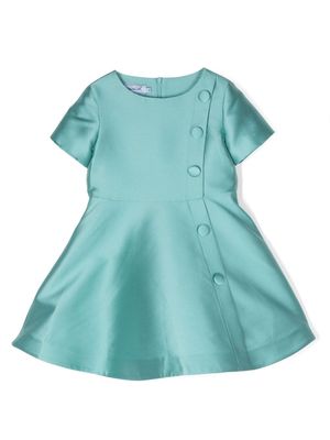 Mi Mi Sol button-detailed satined dress - Green