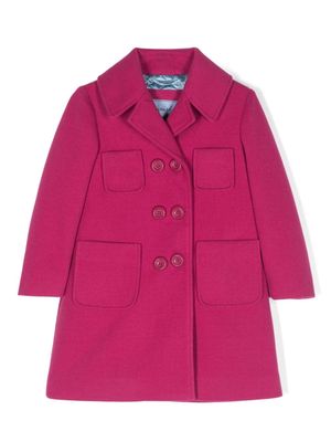 Mi Mi Sol double-breasted knitted coat - Pink