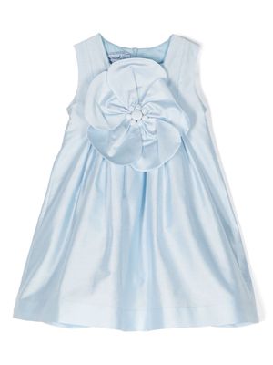 Mi Mi Sol floral-appliqué flared dress - Blue