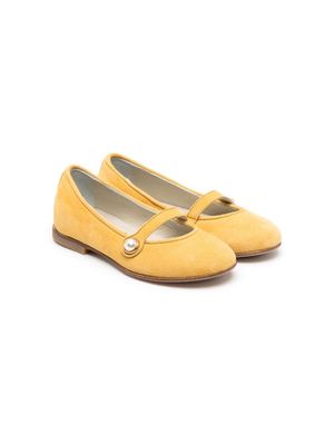 Mi Mi Sol gemstone-detail ballerina shoes - Yellow