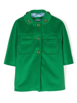 Mi Mi Sol Peter Pan collar button-up coat - Green