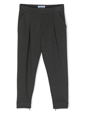 Mi Mi Sol pleat-detail ankle-zips trousers - Grey
