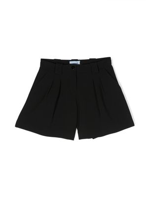 Mi Mi Sol pleat-detail cotton shorts - Black