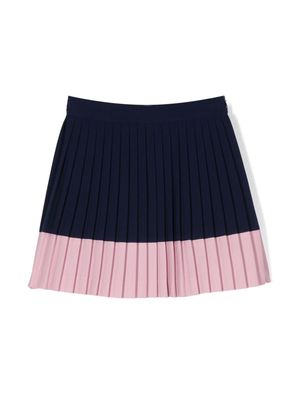 Mi Mi Sol pleated cotton skirt - Blue