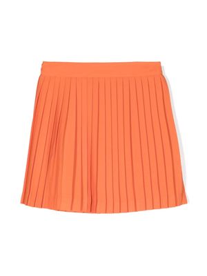 Mi Mi Sol pleated crepe miniskirt - Orange