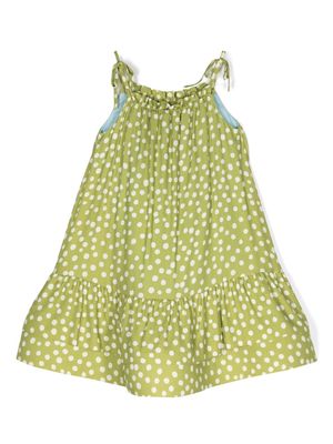 Mi Mi Sol polka dot crepe dress - Green