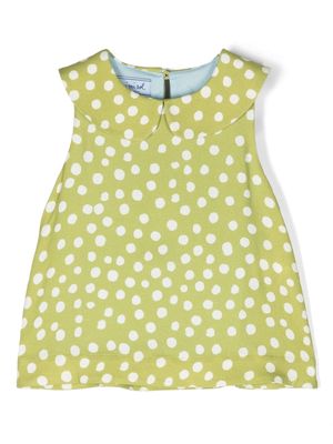 Mi Mi Sol polka dot-print sleeveless blouse - Green