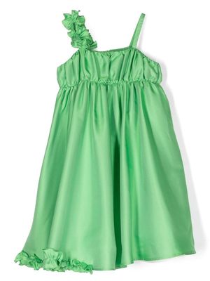 Mi Mi Sol ruffled cotton dress - Green