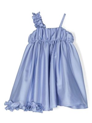 Mi Mi Sol ruffled-detail sleeveless dress - Blue