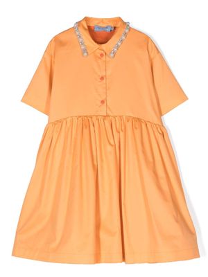 Mi Mi Sol short-sleeve poplin dress - Orange