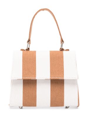 Mi Mi Sol striped foldover-top bag - Brown