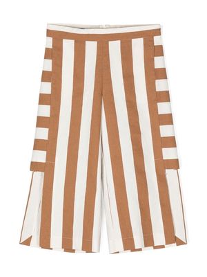 Mi Mi Sol striped wide-leg trousers - Brown