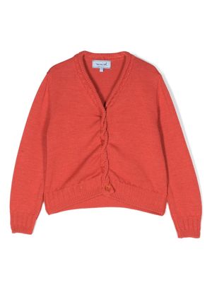 Mi Mi Sol twisted V-neck cardigan - Orange