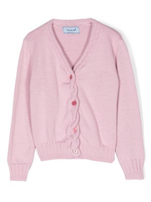 Mi Mi Sol twisted wool-blend cardigan - Pink