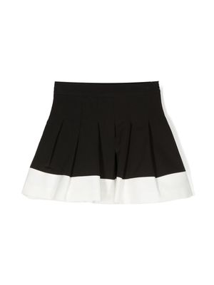 Mi Mi Sol two-tone ruffled miniskirt - Black