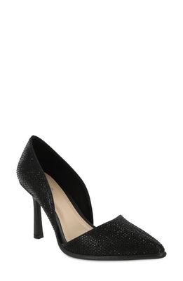 MIA Ciana Pointed Toe d'Orsay Pump in Qi00296-Blc-Stones