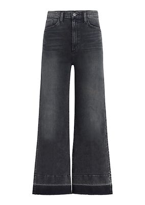 Mia High-Rise Faded Wide-Leg Jeans