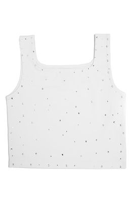 MIA New York Kids' Glam Crop Tank Top in White