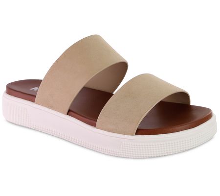 MIA Shoes Slip-On Platform Sandals - Saige