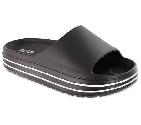 MIA Shoes Slip-On Platform Slides - Porsha
