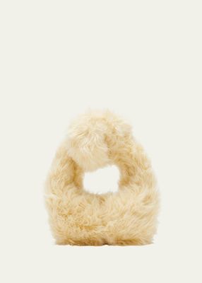 Mia Small Twisted Faux-Fur Top-Handle Bag