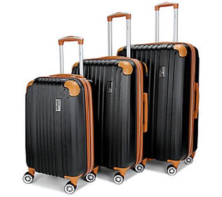 Miami Carryon Collins 3 Piece Expandable Retr o Luggage Set