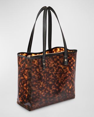 Miami Clearly Tortoise Piper Tote with Pouch
