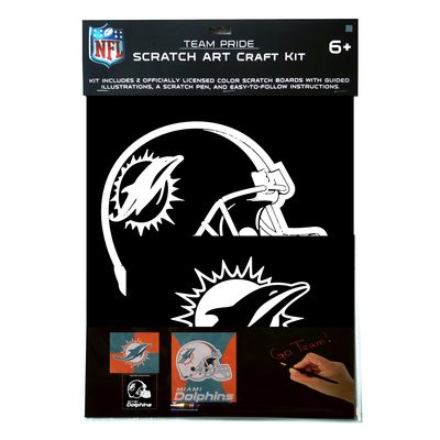 Miami Dolphins Team Pride Scratch Art Craft Kit